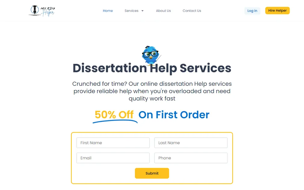 My Edu Helper lead-gen website