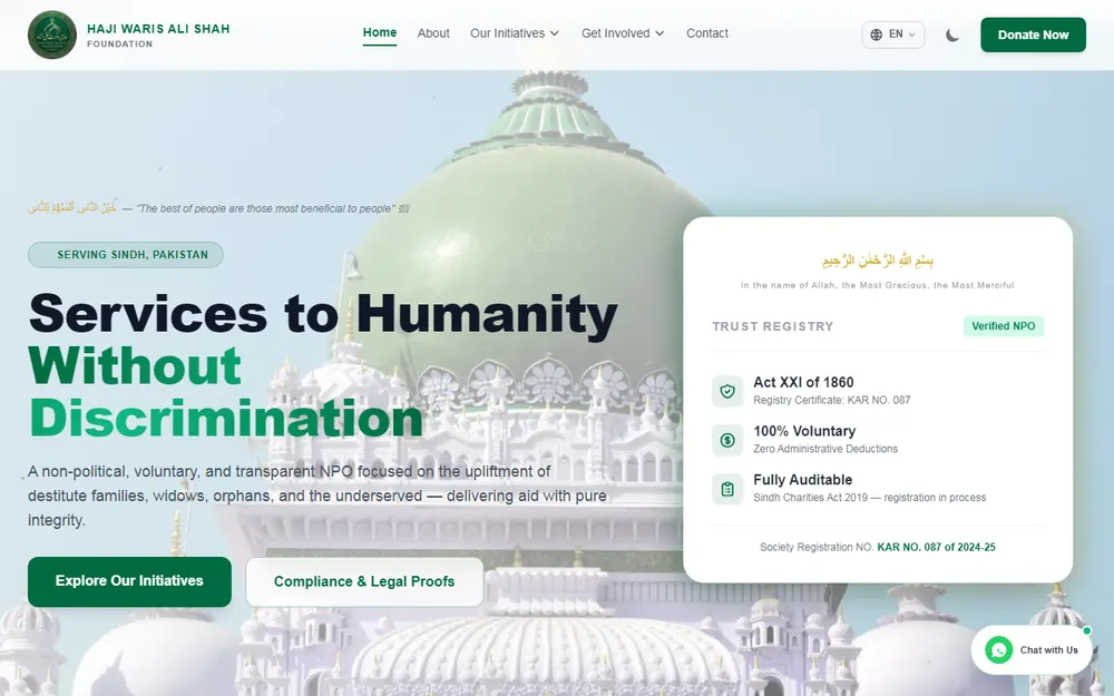 Waris Ali Shah Foundation website